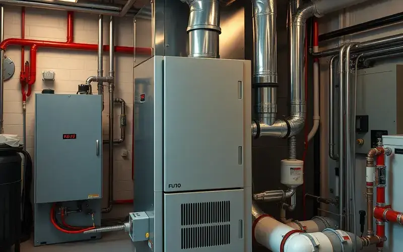 Modern heating system installation